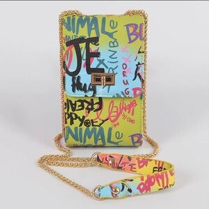 ShopEvelynne Vibrant Crossbody Bag with Gold Chain